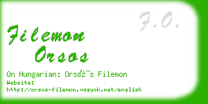 filemon orsos business card