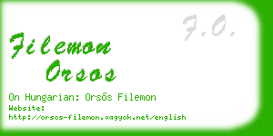 filemon orsos business card